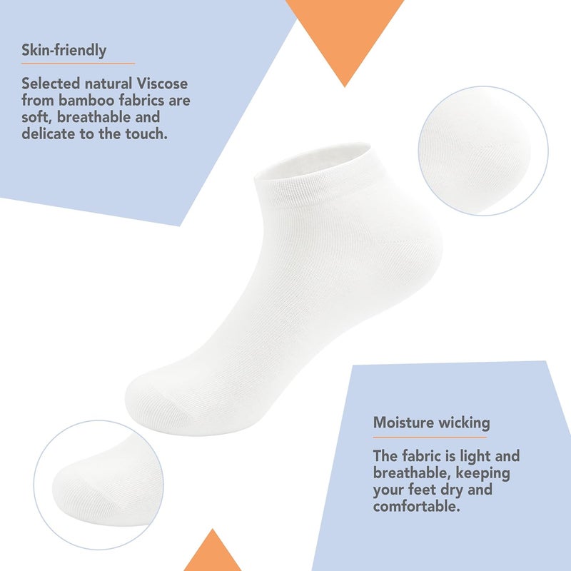 SERISIMPLE Viscose Bamboo School Socks Ankle Super Soft Kids Socks Stretch Cuffs Athletic Socks Odor Anti-odor 5 Pairs - Image 4
